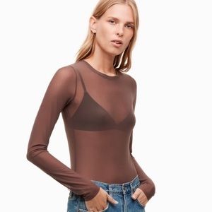 Aritzia Mesh Longsleeve (black)